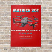 Thumbnail for DJI Matrice 30T vertical canvas print - no frame - red background
