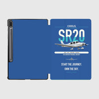 Thumbnail for Cirrus SR20 design on blue samsung tablet tablet case
