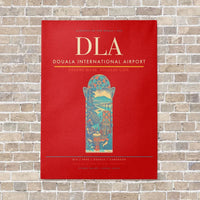 Thumbnail for Douala International Airport DLA vertical canvas print - no frame - red background