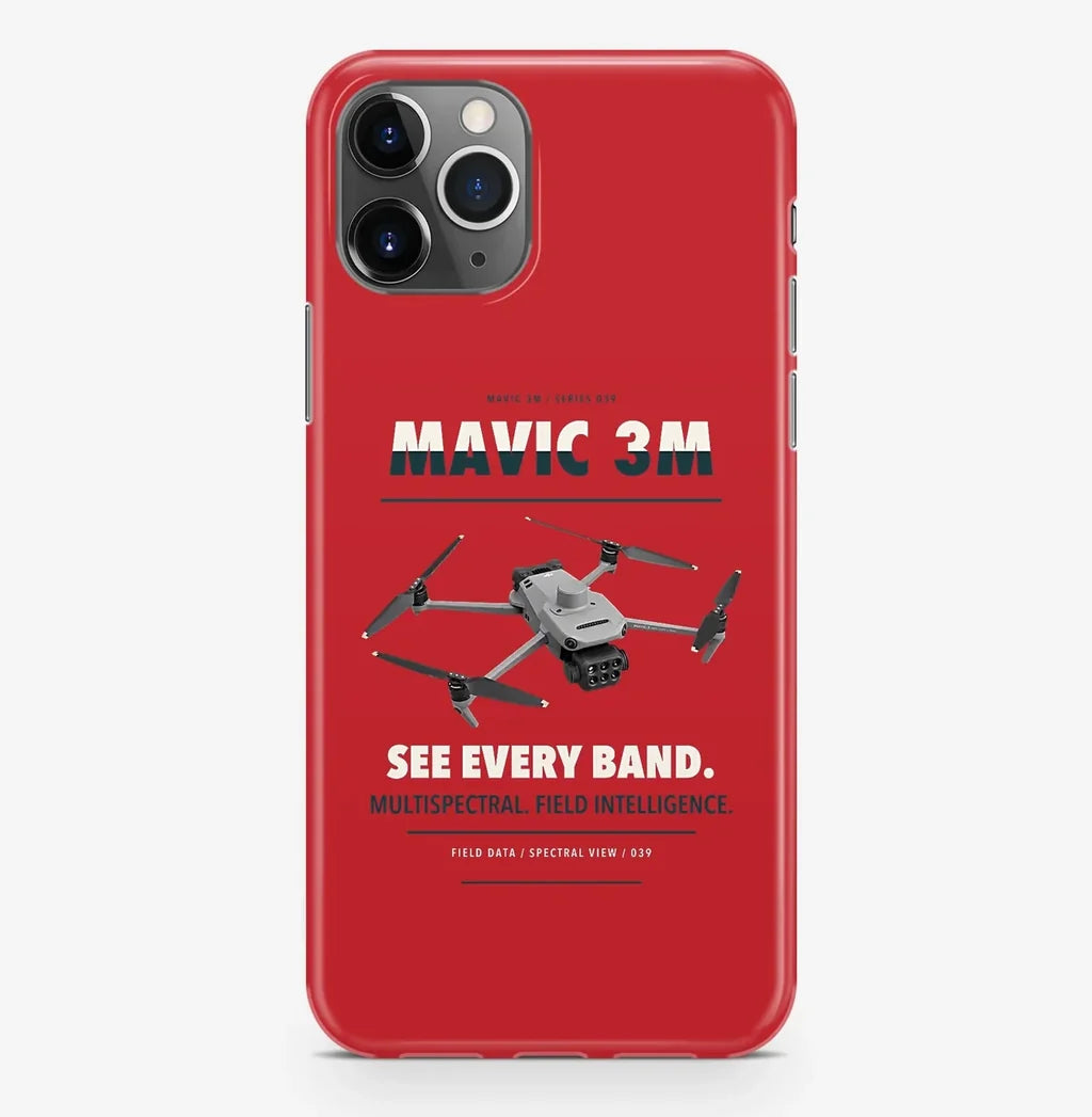 DJI Mavic 3 Multispectral Case ProMax design on red iphone case promax