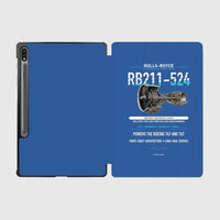 Thumbnail for RB211-524 design on blue samsung tablet tablet case