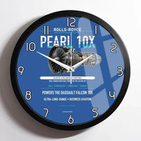 Thumbnail for PEARL 10X design on blue framed wall clock