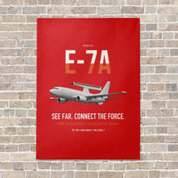 Thumbnail for E-7A Wedgetail vertical canvas print - no frame - red background