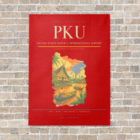 Thumbnail for Sultan Syarif Kasim II International Airport PKU vertical canvas print - no frame - red background