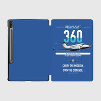 Thumbnail for Beechcraft King Air 360 design on blue samsung tablet tablet case