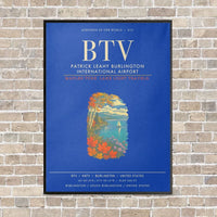 Thumbnail for Patrick Leahy Burlington International Airport BTV - Canvas Framed - Blue