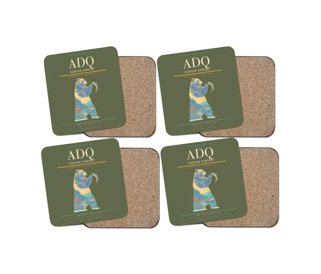 Kodiak Airport ADQ Coaster 4-Pieces-Set - Green Army