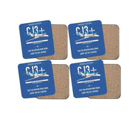 Thumbnail for Cessna Citation CJ3+ design on blue 4 pieces set coaster