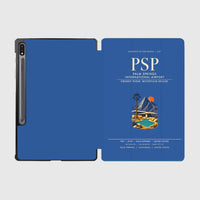 Thumbnail for Palm Springs International Airport (PSP) design on blue samsung tablet tablet case