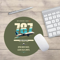 Thumbnail for Boeing 787-8 Dreamliner design on green army round mouse pad