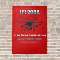 Thumbnail for Inspired Flight IF1200A vertical canvas print - no frame - red background