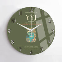 Thumbnail for Victoria International Airport YYJ Wall-Clock No-Frame - Green Army