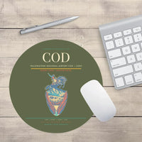 Thumbnail for Yellowstone Regional Airport (COD) design on green army round mouse pad