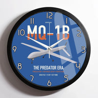 Thumbnail for MQ-1B Predator design on blue framed wall clock