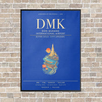 Thumbnail for Don Mueang International Airport Bangkok DMK - Canvas Framed - Blue