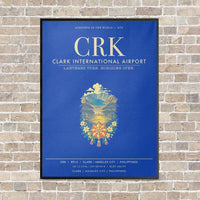 Thumbnail for Clark International Airport CRK - Canvas Framed - Blue