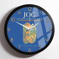 Thumbnail for Yogyakarta International Airport (JOG) design on blue framed wall clock