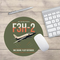 Thumbnail for F3H-2 Demon design on green army round mouse pad