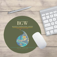Thumbnail for Baghdad International Airport BGW Mouse-Pad Round - Green Army