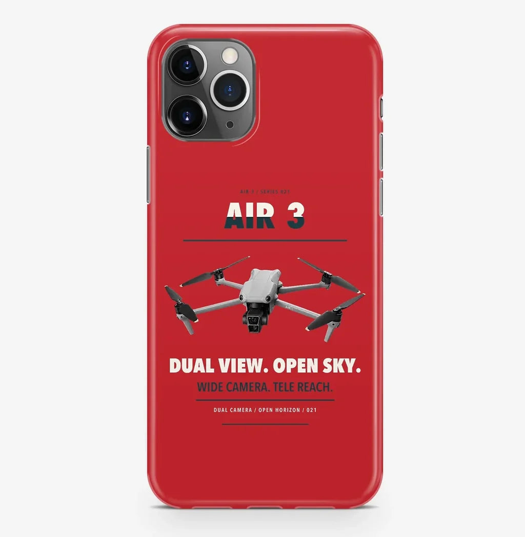 DJI Air 3 Case ProMax design on red iphone case promax