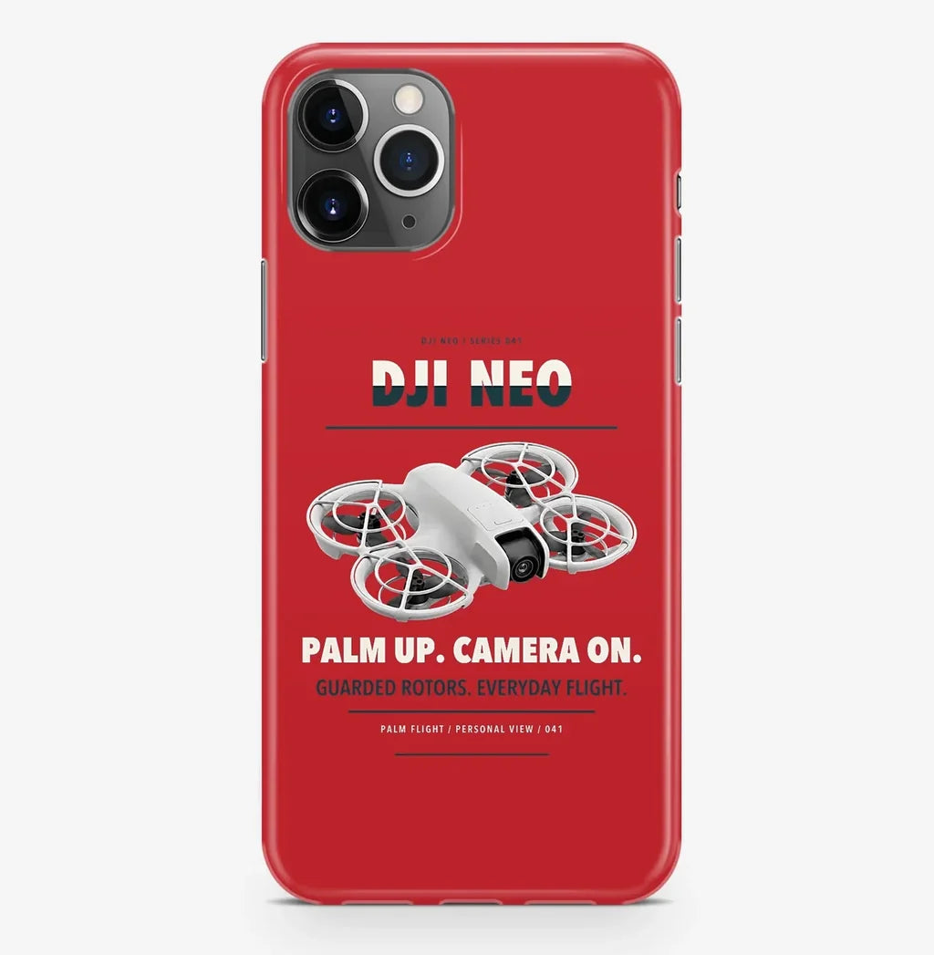 DJI Neo Case ProMax design on red iphone case promax
