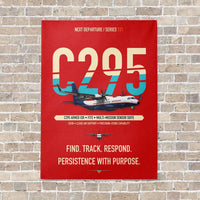 Thumbnail for Airbus C295 Armed ISR vertical canvas print - no frame - red background