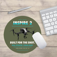 Thumbnail for DJI Inspire 2 design on green army round mouse pad