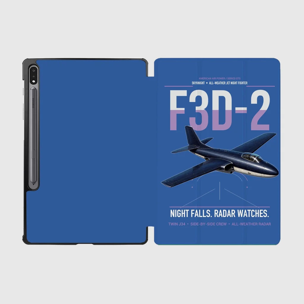 F3D-2 Skyknight design on blue samsung tablet tablet case