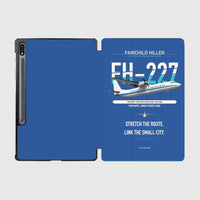 Thumbnail for Fairchild Hiller FH-227B design on blue samsung tablet tablet case