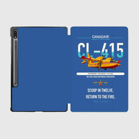 Thumbnail for Canadair CL-415 design on blue samsung tablet tablet case