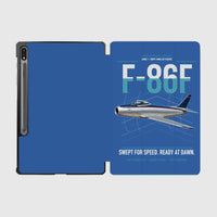 Thumbnail for F-86F Sabre design on blue samsung tablet tablet case
