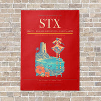 Thumbnail for Henry E. Rohlsen Airport STX — Christiansted vertical canvas print - no frame - red background