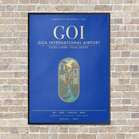 Thumbnail for Goa International Airport Dabolim GOI - Canvas Framed - Blue