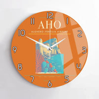 Thumbnail for AlgheroFertilia Airport AHO Wall-Clock No-Frame - Orange