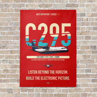 Thumbnail for Airbus C295 SIGINT vertical canvas print - no frame - red background