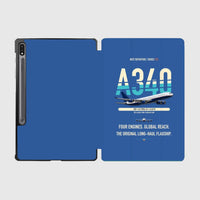 Thumbnail for Airbus A340-300 design on blue samsung tablet tablet case