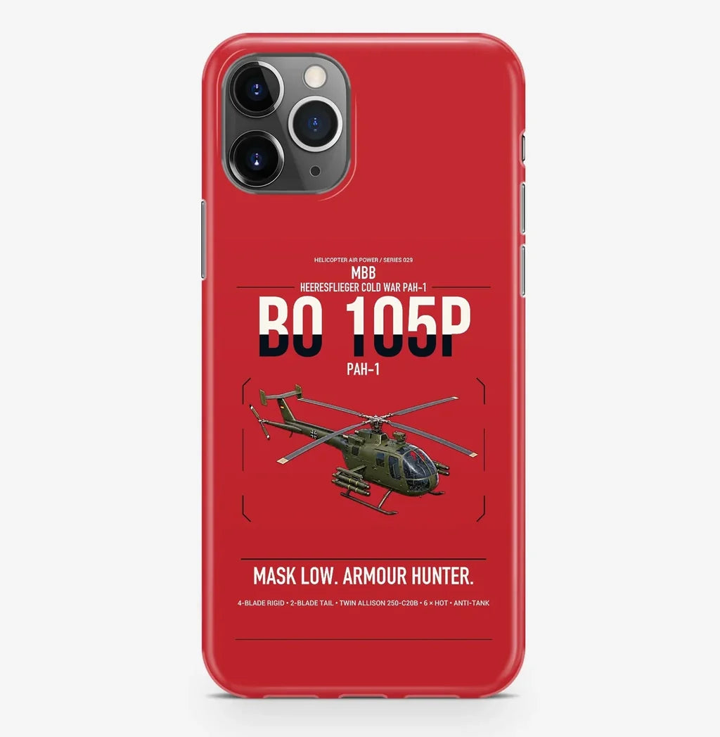 MBB BO 105P PAH-1 design on red magsafe iphone case, for iPhone Pro Max