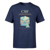 Thumbnail for Chambéry-Savoie Airport (CMF) T-Shirt single-side front print in Navy Blue | chambéry-savoie-airport-cmf-double-side-t-shirt
