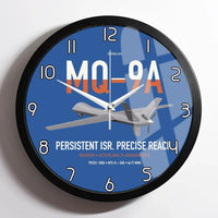 Thumbnail for MQ-9A Reaper design on blue framed wall clock