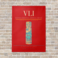 Thumbnail for Bauerfield International Airport VLI — Port Vila vertical canvas print - no frame - red background