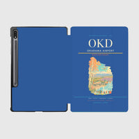 Thumbnail for Okadama Airport (OKD) design on blue samsung tablet tablet case