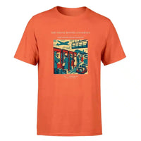 Thumbnail for VINTAGE G4382 - The Phone Booth Goodbyes - Premium T-Shirt design on orange premium t shirt