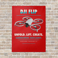 Thumbnail for DJI Flip vertical canvas print - no frame - red background