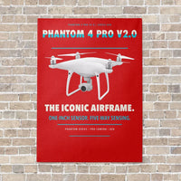 Thumbnail for DJI Phantom 4 Pro V2.0 vertical canvas print - no frame - red background