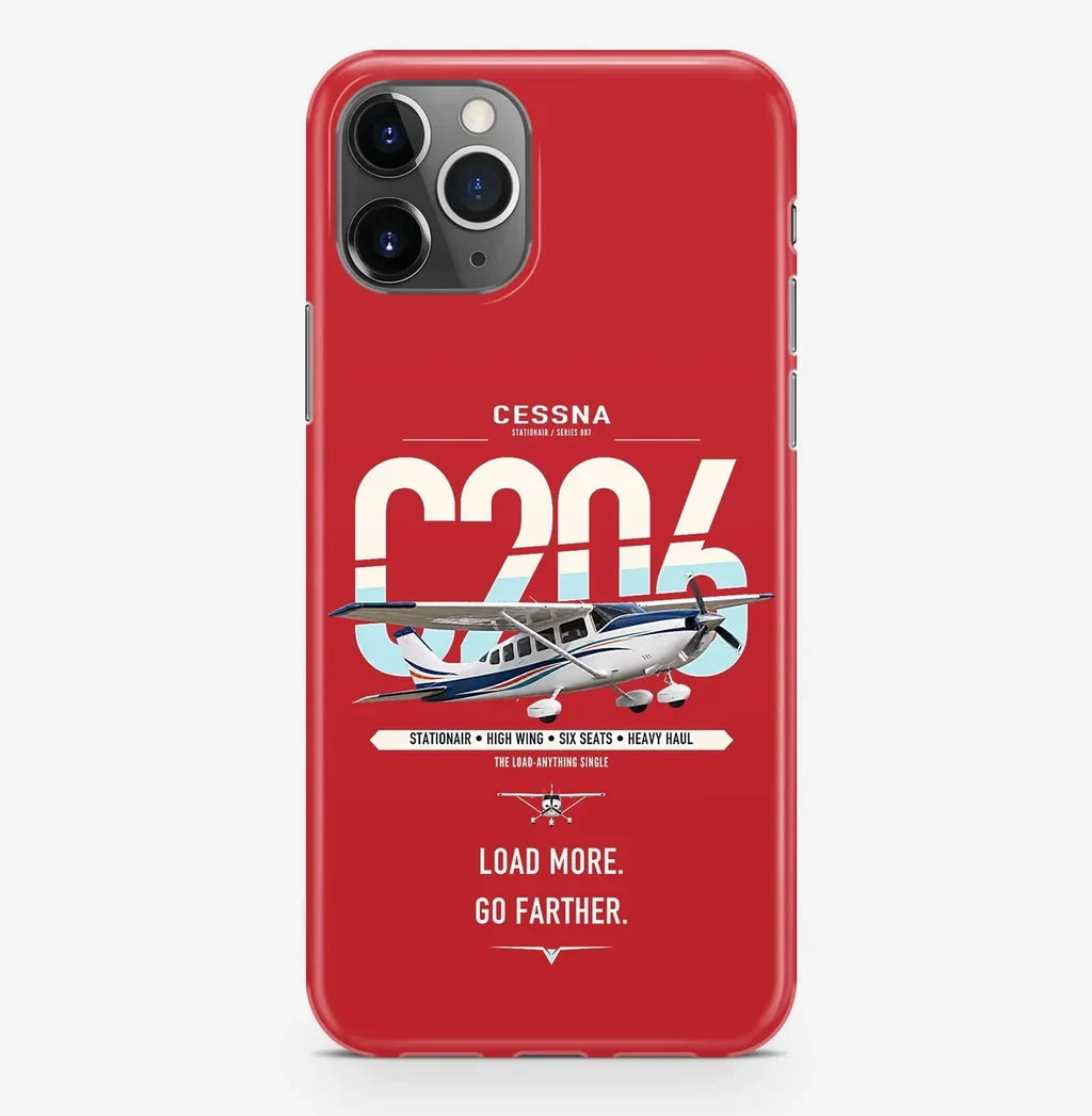 Cessna 206 Stationair design on red magsafe iphone case, for iPhone Pro Max
