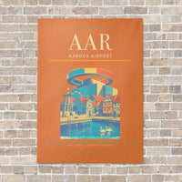 Thumbnail for Aarhus Airport AAR - Canvas No Frame - Orange