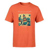Thumbnail for VINTAGE G4379 - The Skycap's Pyramid - Premium T-Shirt design on orange premium t shirt