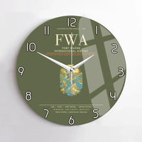 Thumbnail for Fort Wayne International Airport FWA Wall-Clock No-Frame - Green Army