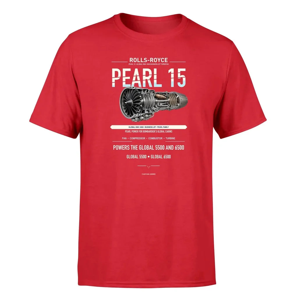 PEARL 15 design on red single side