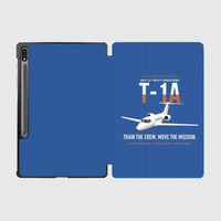 Thumbnail for T-1A Jayhawk Advanced Jet Trainer design on blue samsung tablet tablet case